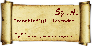 Szentkirályi Alexandra névjegykártya
